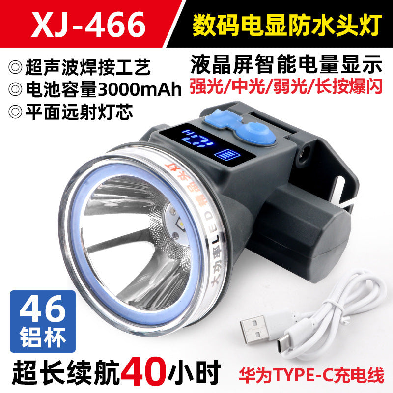 Headlight Strong Light Outdoor Special Led Ultra-Long Battery Life Rechargeable Waterproof Searchlight Super Bright Night Fishing Long-Range Fishing Light