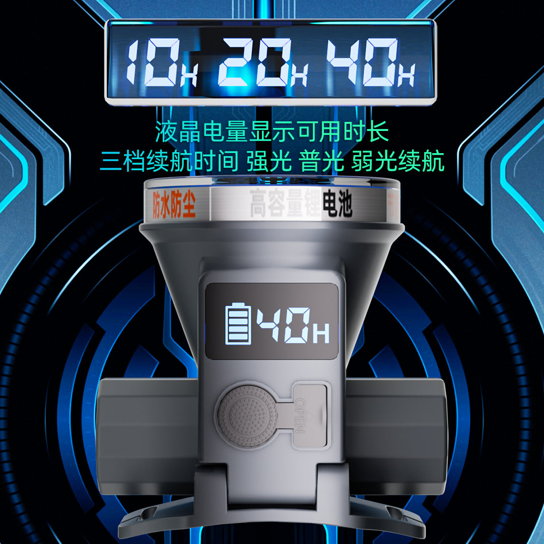Headlight Strong Light Outdoor Special Led Ultra-Long Battery Life Rechargeable Waterproof Searchlight Super Bright Night Fishing Long-Range Fishing Light
