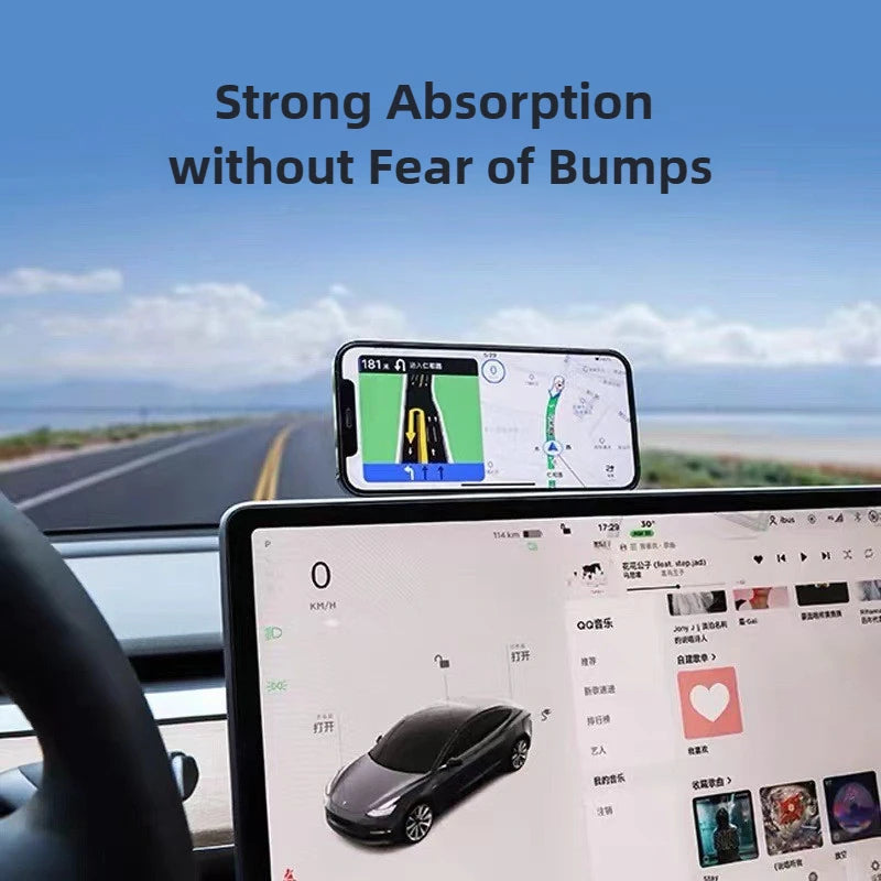 Universal Car Mobile Phone Holder Invisible Foldaway  Magnetic New Laptop Side Mount Floating Screen Vehicle Hidden Bracket