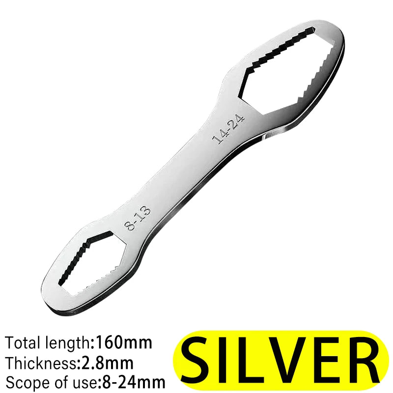 8-24mm Universal Torx Wrench Self-tightening Adjustable Glasses Wrenches Board Double-head Torx Spanner Hand Tools for Factory