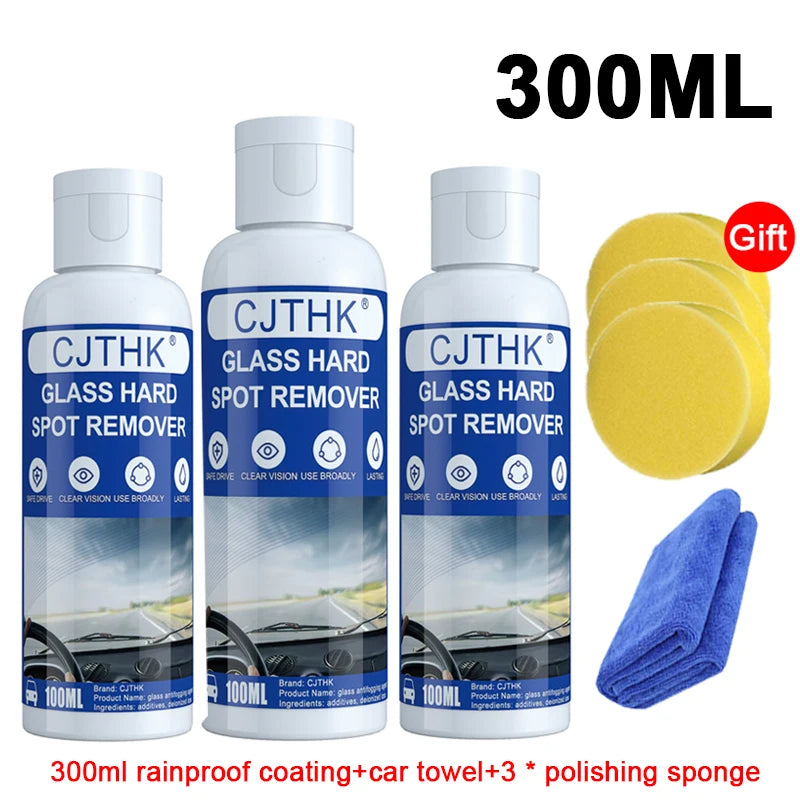 Car Glass Polish Coating Kit for Windshield Oil Film Removal Paste Car Glass Water Repellent Anti Rain Hydrophobic Cleaning Kits